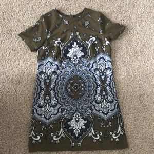 Patterned Shift Dress